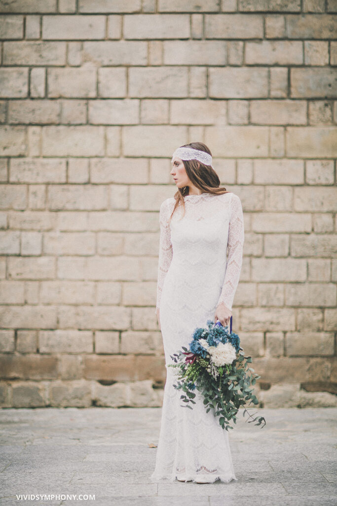 Brautstrauß zum Boho-Brautkleid in Andalusien