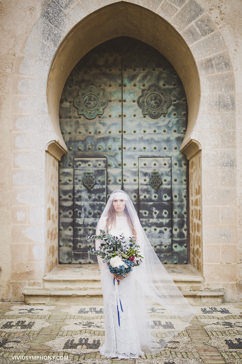 Boho-Hochzeitsinspiration mit Mermaid-Kleid Elsa in Andalusien