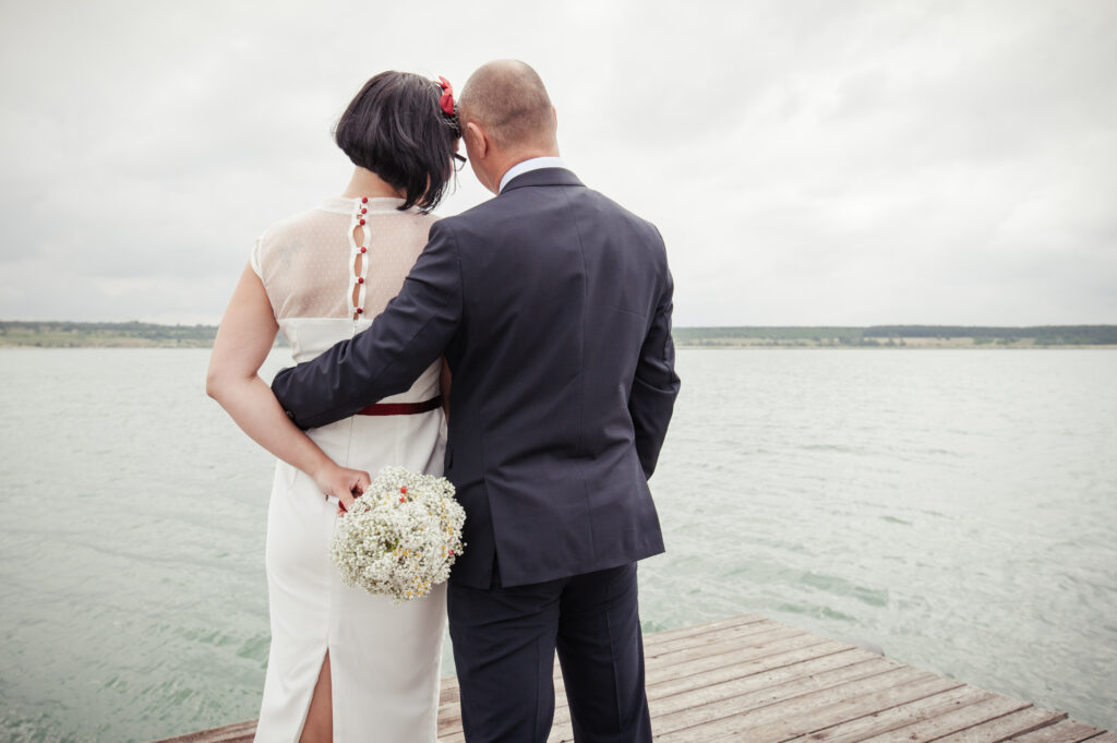 Hochzeit auf der Vineta am Störmthaler See